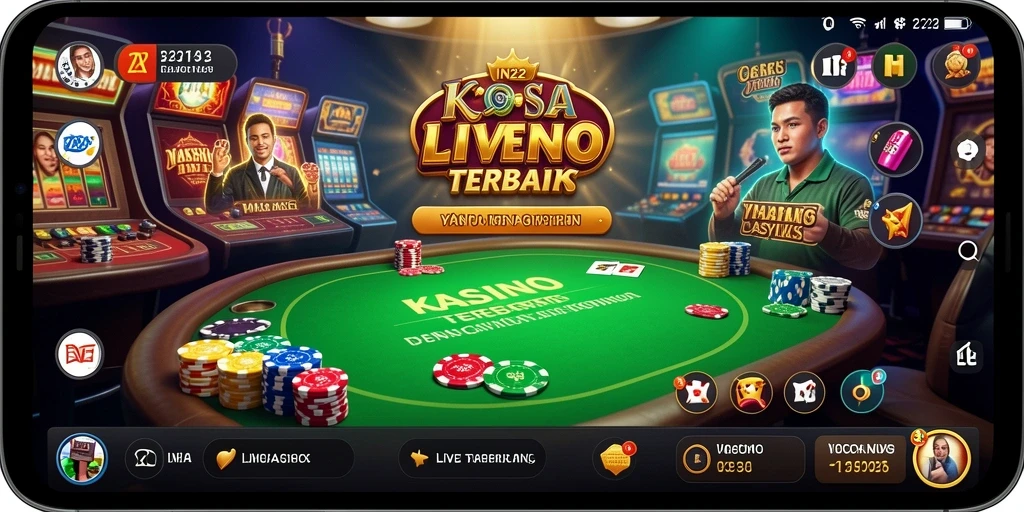 Tampilan gameplay Live Casino yang memukau di IN22.