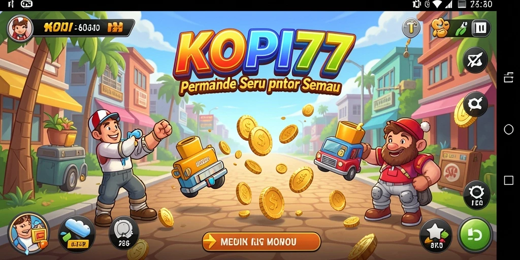 Tampilan gameplay KOPI77 yang seru dan penuh tantangan.