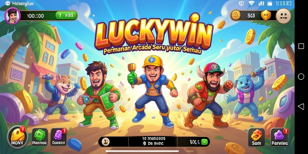 Tampilan gameplay seru di LUCKYWIN dengan tingkat tantangan yang bervariasi.